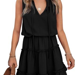 Amazon Black Sleeveless Mini Dress